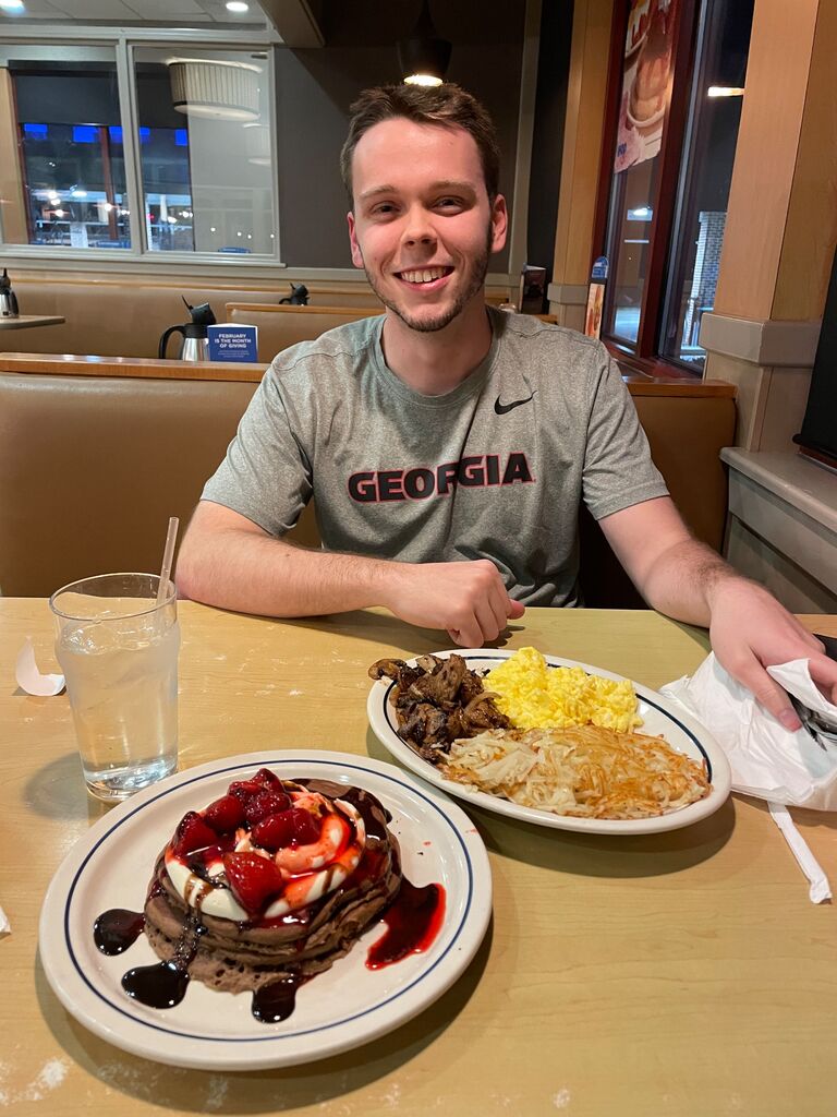 Valentine's Date and continuing our Ihop Pancake of the Month tradition - Dylan and Abby love trying the Pancakes of the Month at Ihop, so don't be surprised if you see another pancake photo later in this timeline!