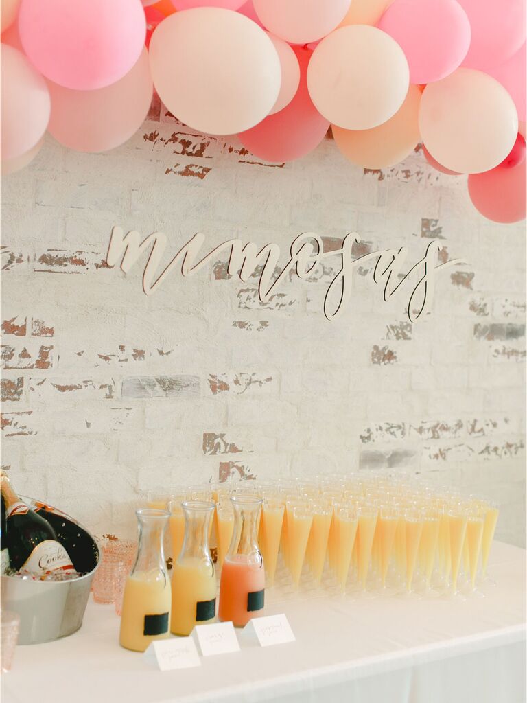 Brunch engagement party idea with mimosa bar