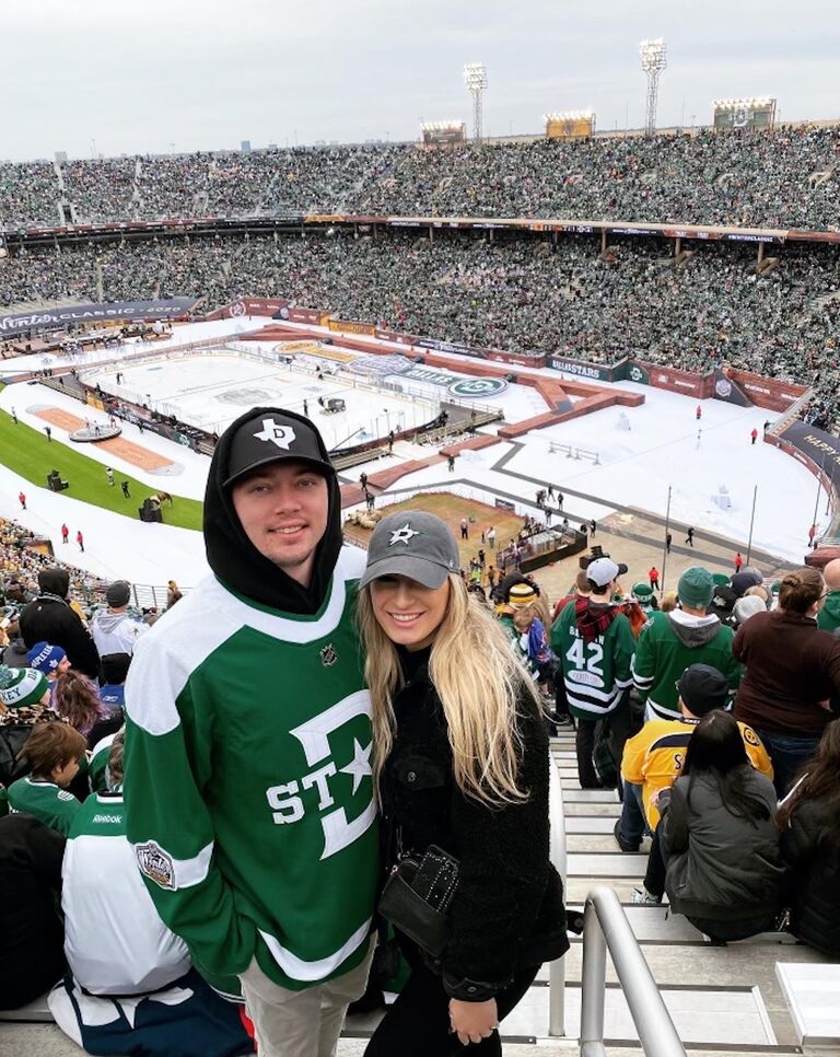 Olivia and Shane's first date! Shane invited Olivia to Dallas to take her out on New Year's Eve. The holiday weekend also included Olivia's first NHL game on New Year's Day.