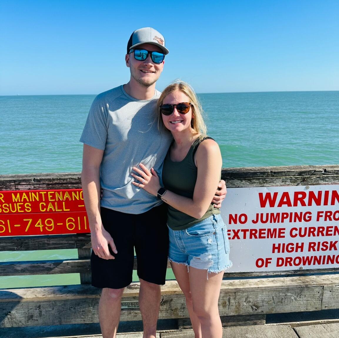 Jacob proposed on the Port Aransas pier in Texas! 💍
