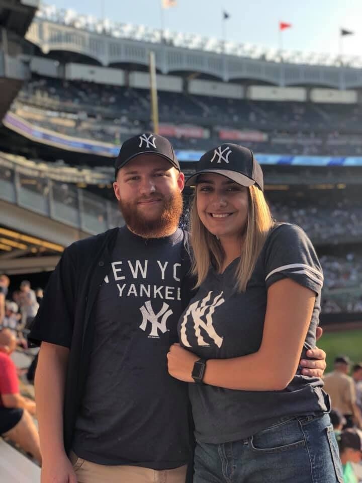 First Yankee game together and first time Dylan got to experience the Bleacher Creatures