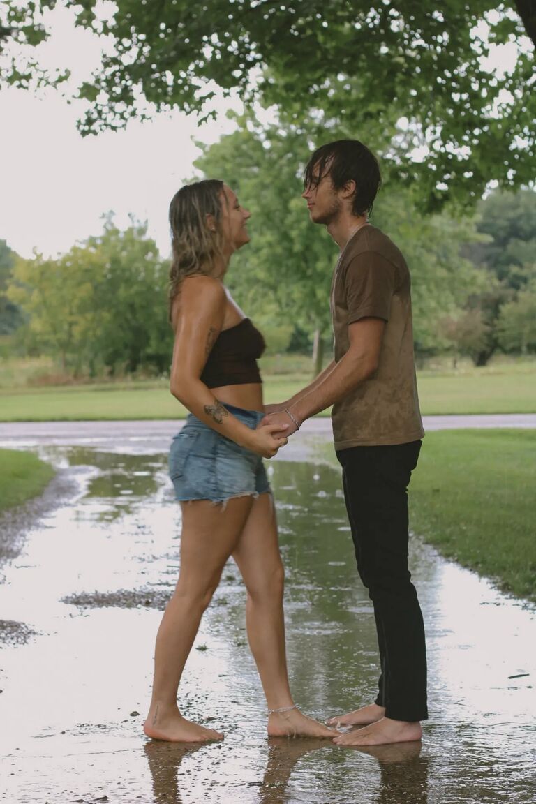 A rainy photoshoot
