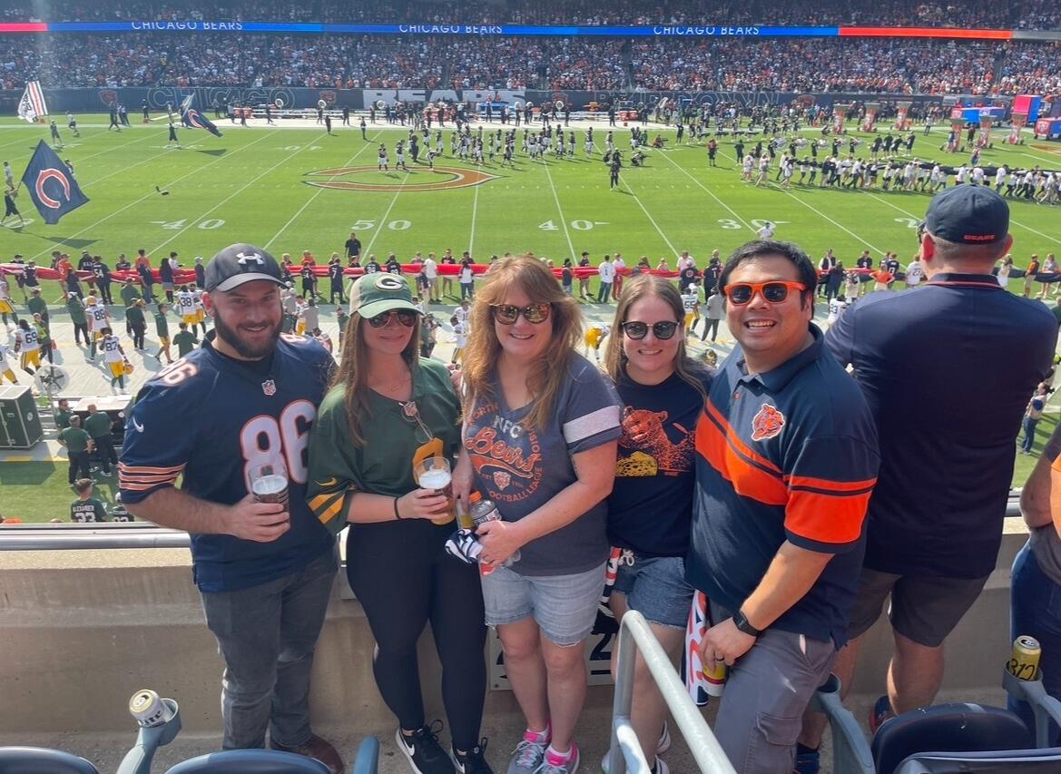 Our first Bears vs Packers Game @ Soldier Field together.