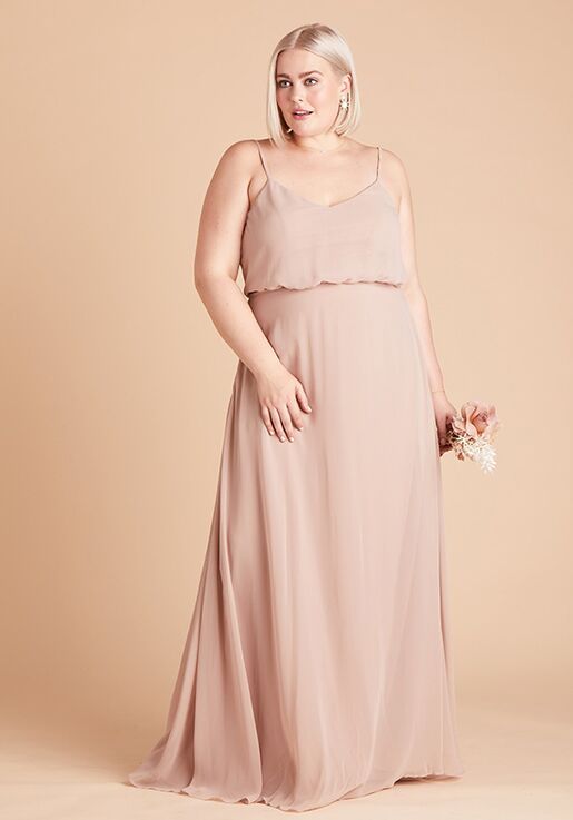 Birdy Grey Gwennie Dress Curve in Taupe Bridesmaid Dress The Knot