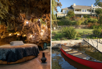 Two romantic getaways in Arkansas including Beckham Creek Cave Lodge and Lookout Point Lakeside Inn