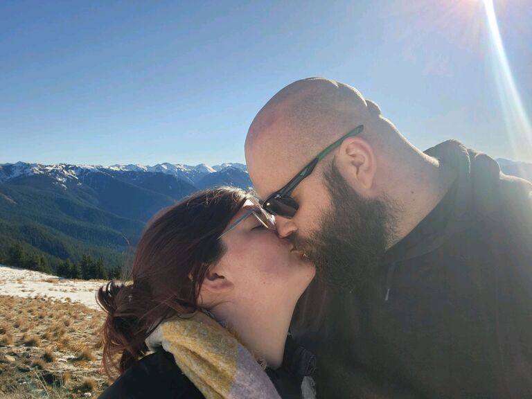 Celebrating Michael's 25th birthday at Hurricane Ridge in Olympic National Park