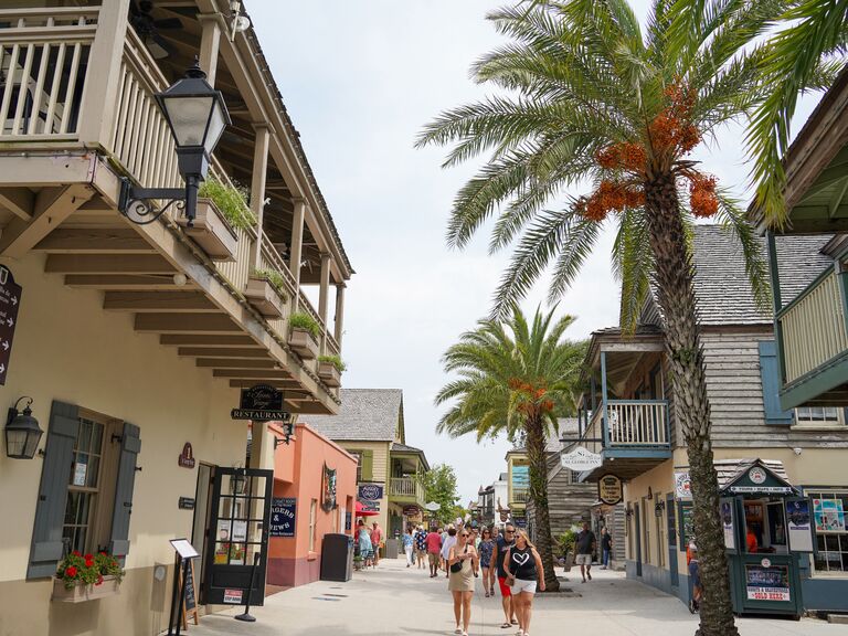 Downtown st. augustine shopping area