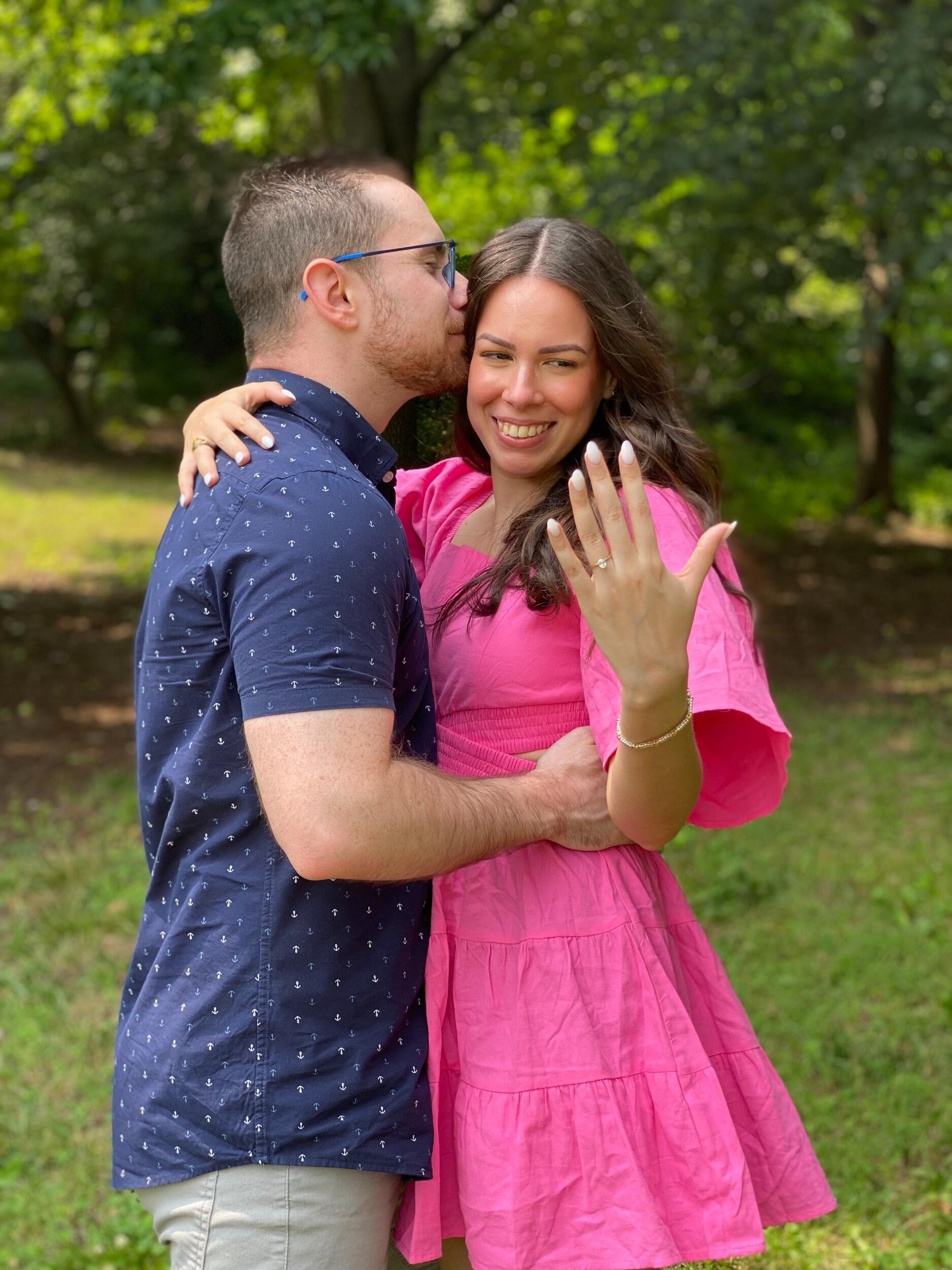 The day we got engaged at the park where we had our first date: Ewen Park. 