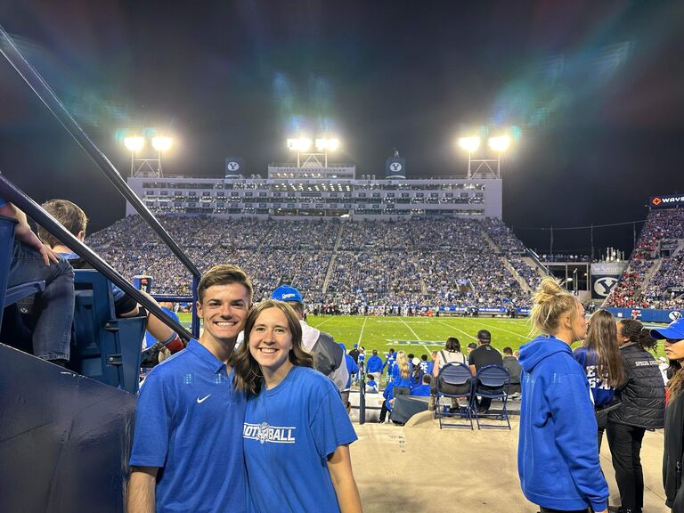 One of our favorite dates is cheering on BYU