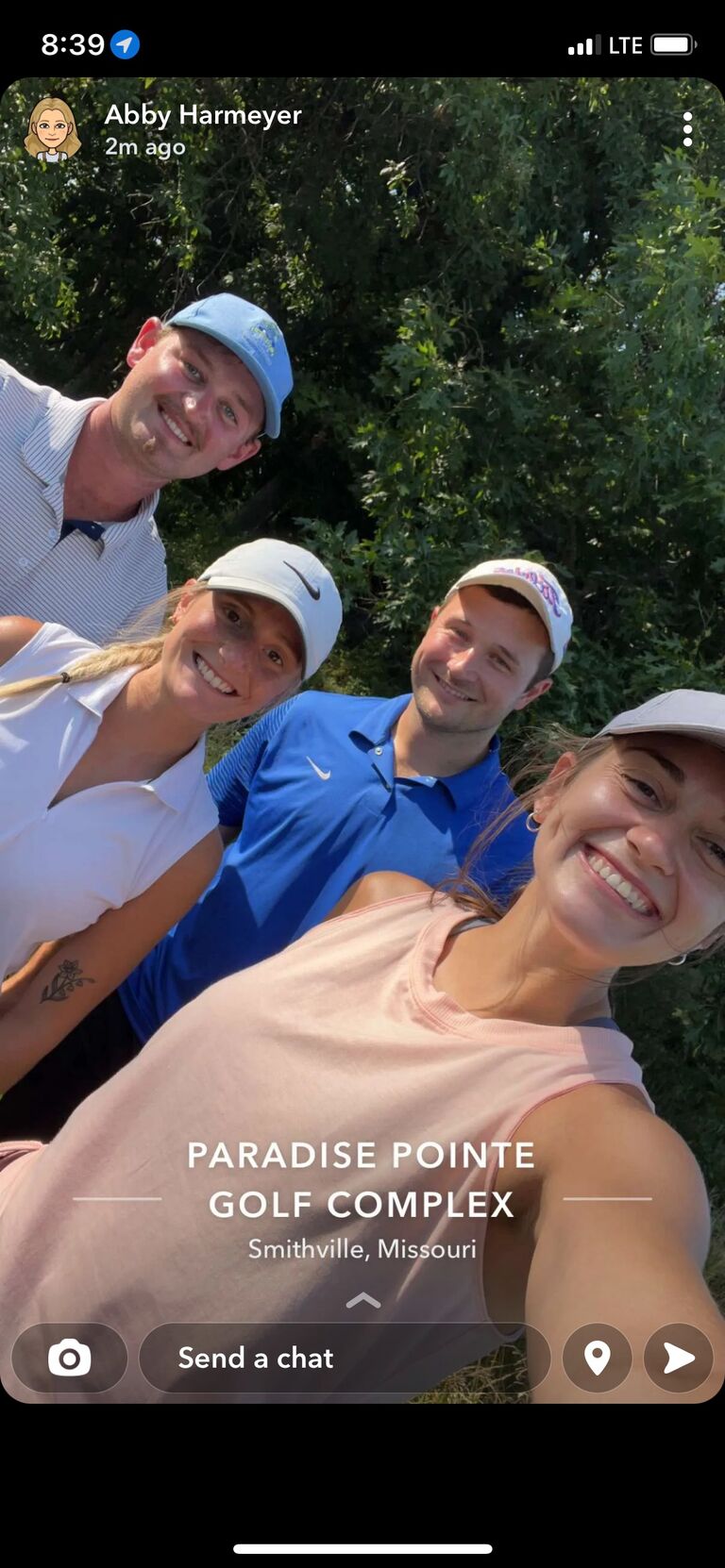 We took a swing and Kylee missed (a few) at a couple's golf tournament ;)
