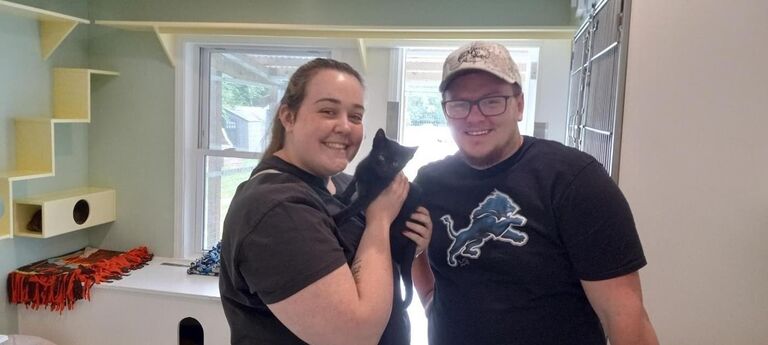 The day that we adopted our second cat, Pepper