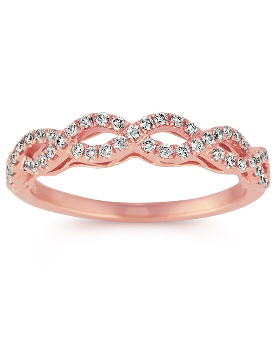  Shane  Co  14k Rose  Gold  Infinity Diamond Band Wedding  Ring  