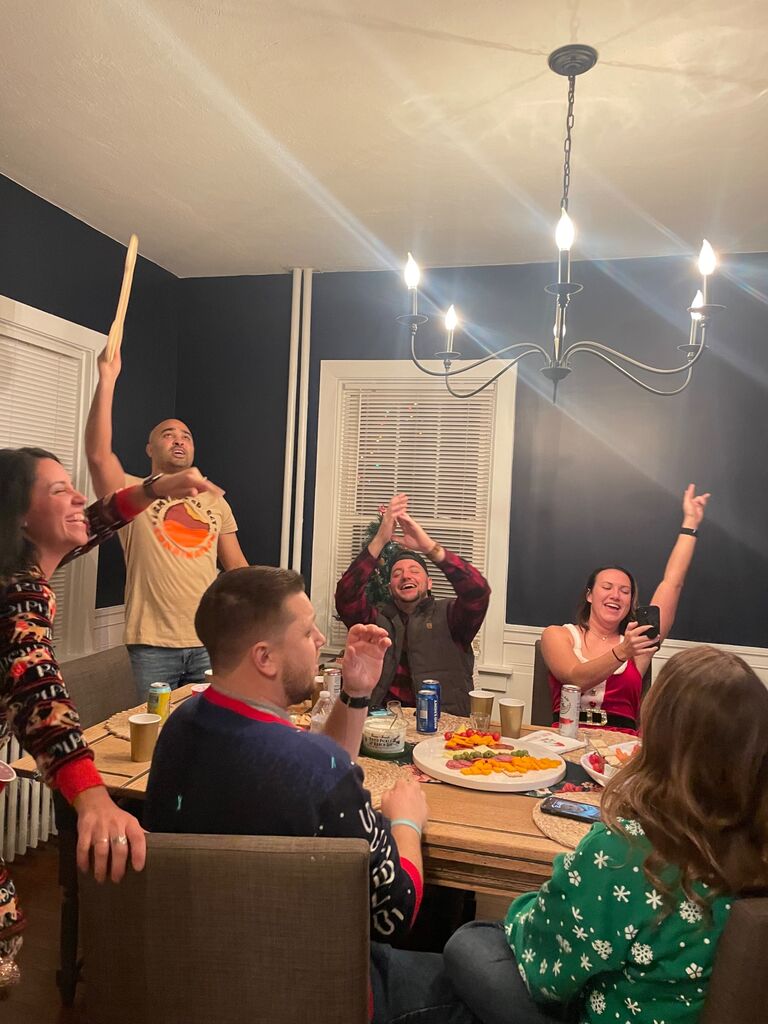 The 2nd annual Christmas Party. Unfortunately, we all got the flu following the party and now reference this holiday tradition as “the super spreader”. 