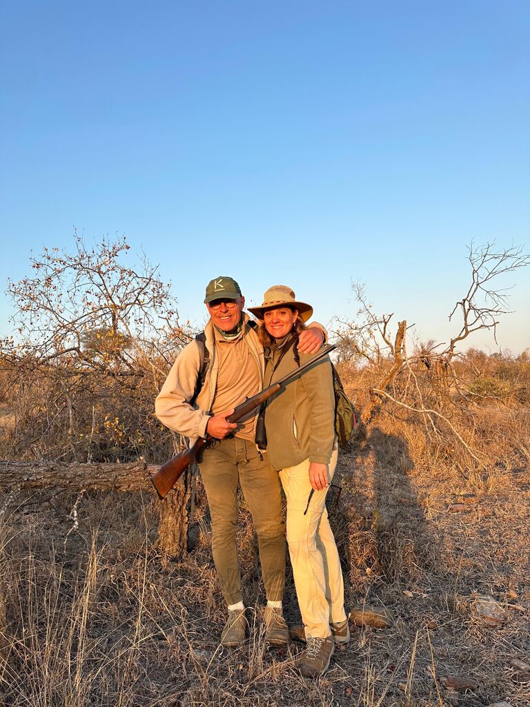 On a bush walk at sunrise in Kruger National Park, South Africa.
