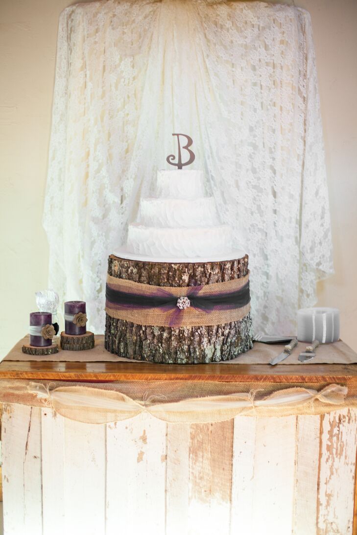 tree bark cake stand