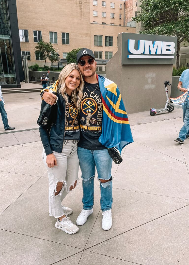 We went to the Denver Nugget's championship parade! We love watching the Nuggets together!