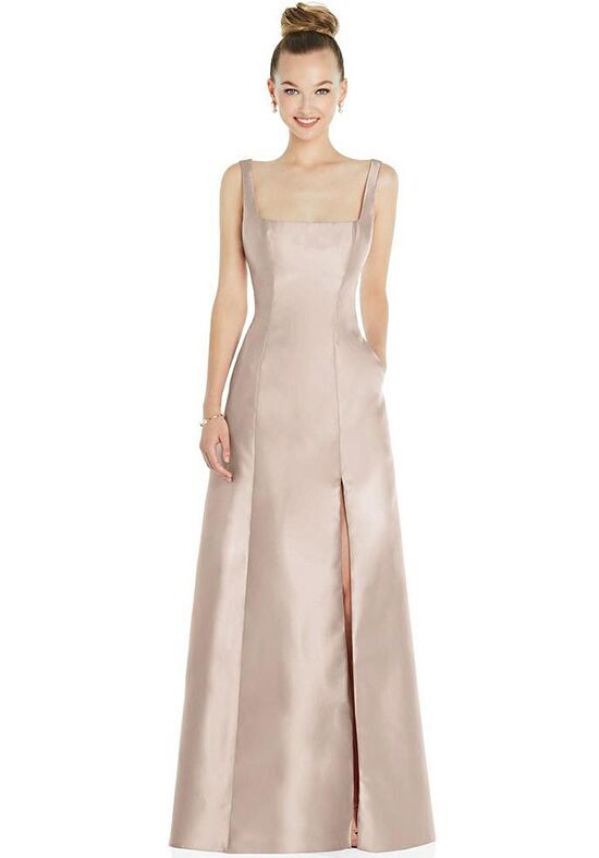 Dessy Group Sleeveless Square-Neck Princess Line Gown with Pockets - D826  Bridesmaid Dress