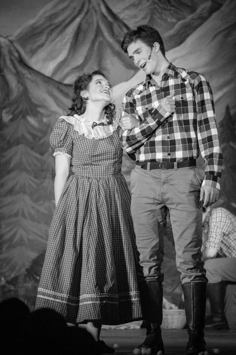 Paired opposite each other (thanks Mom VW!) in Seven Brides for Seven Brothers.
