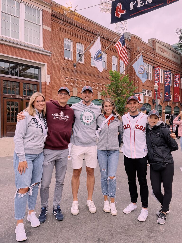 Chilly night at the Red Sox with our pals.