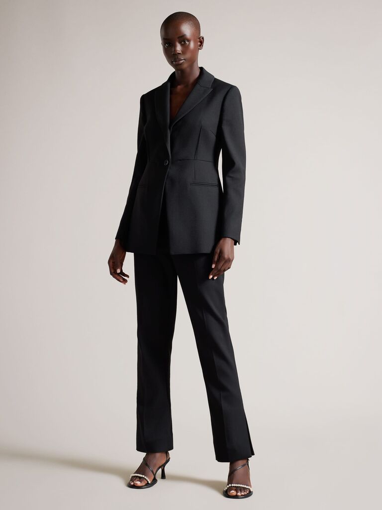 Ted Baker chic black pantsuit for a wedding. 