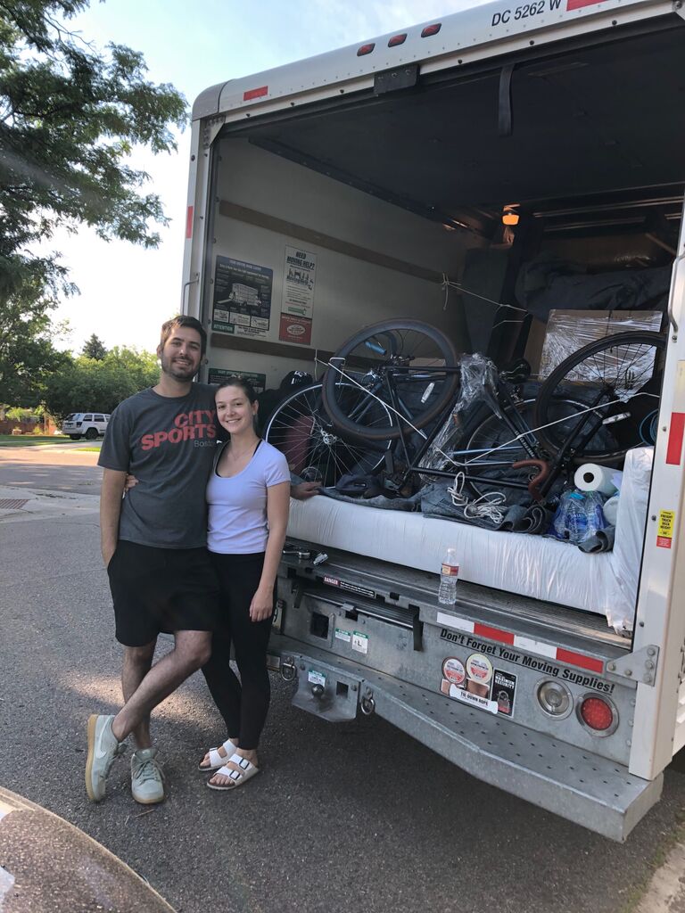 We drove all of our belongings 30 hours across the country in a U-Haul when we moved to Boston together for Jeremy's new job.

In a city across the county, in the middle of a pandemic, we overcame new challenges together: Like walking across the city for an AC unit from Facebook Marketplace when the one in our home was full of mold. And having to heat hot water on the stove in order to shower for the first two weeks of living in a fourth floor walk-up apartment. 