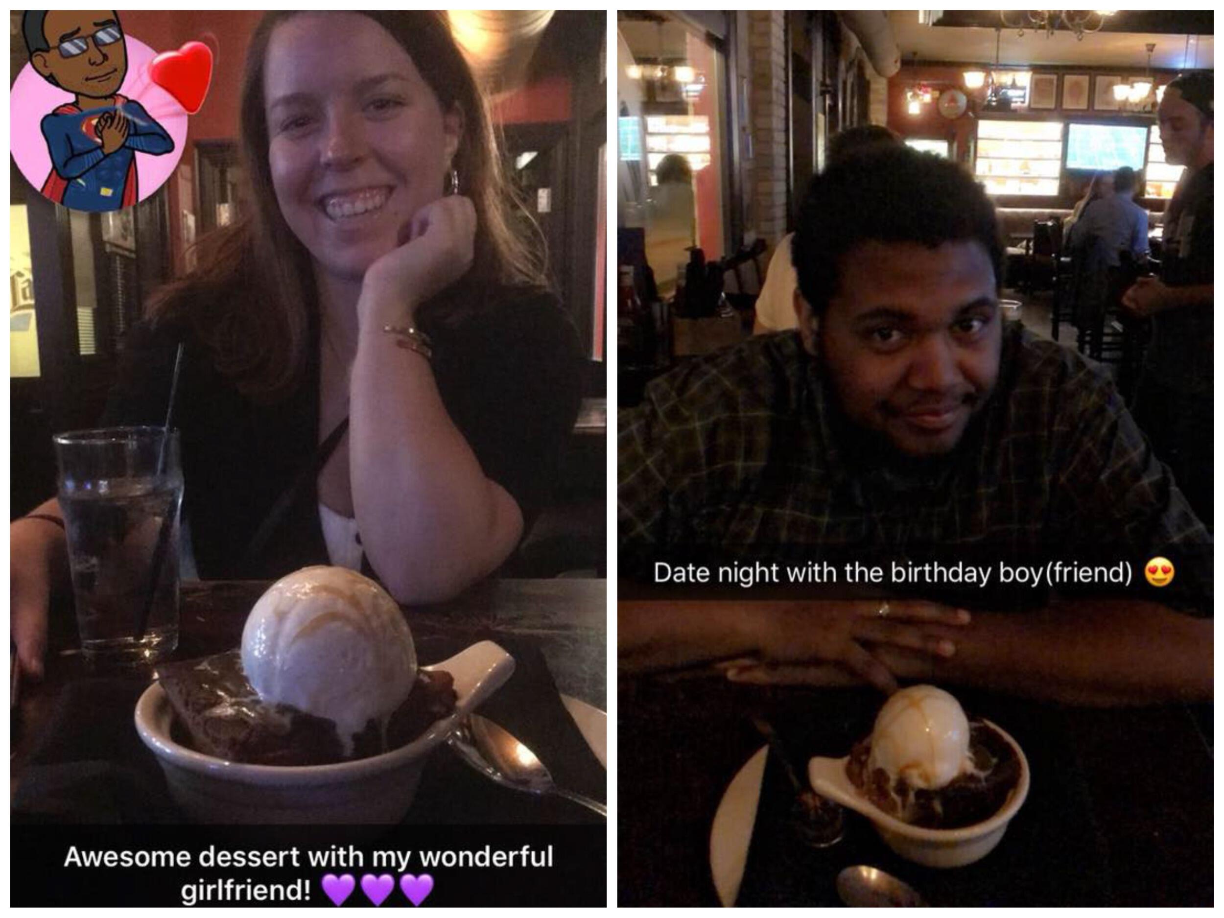 Birthday dinner for Aaron... and the night of our first kiss!