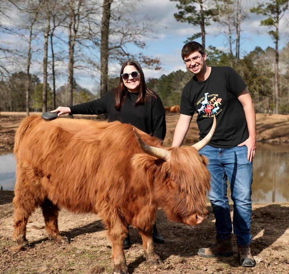 We got to brush highland cows for my birthday!!