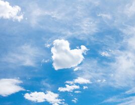 Heart shaped cloud in the sky