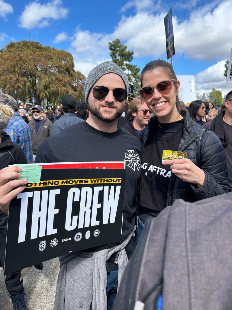 We both had the credentials to join a union. Proud members of IATSE 871 and SAG-AFTRA. 