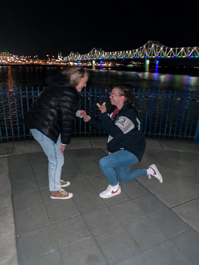 We got ENGAGED! In the same spot that we both felt that we were 'the one' for each other 4.5 years ago