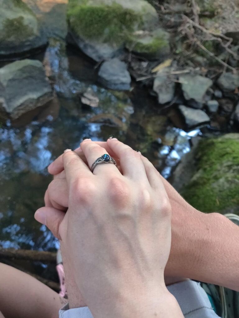 Getting a promise ring <3 *I'd actually been wearing this ring since March as a birthday gift, but was "regifted" the ring as a promise from Aidan a few months later :)*