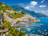 Location: Amalfi Coast with Gulf of Salerno, Italy