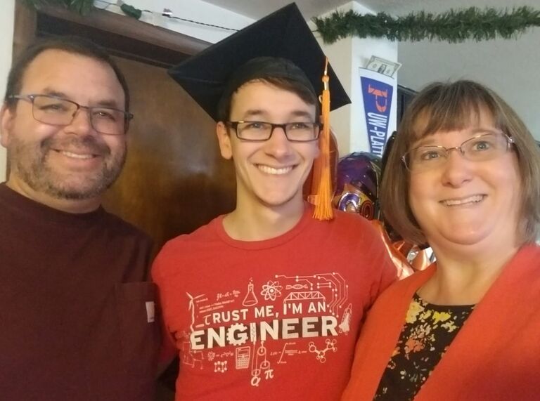 Max graduated from UW Platteville