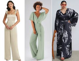 three cute bridesmaid jumpsuit options for the wedding party