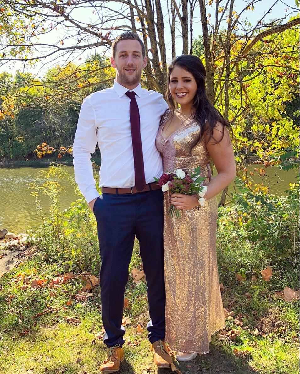 Our first wedding together.