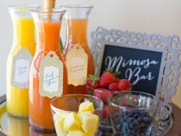 My only request for my bridal shower was a mimosa bar, which I saw