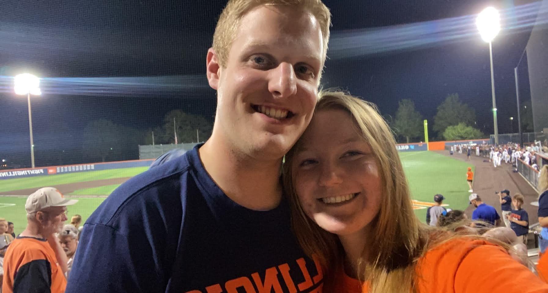 Josh and Gracie loved going to the Illini Baseball games!