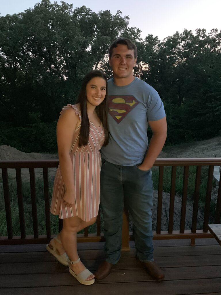 Our third anniversary, and the superman shirt makes an appearance again:)