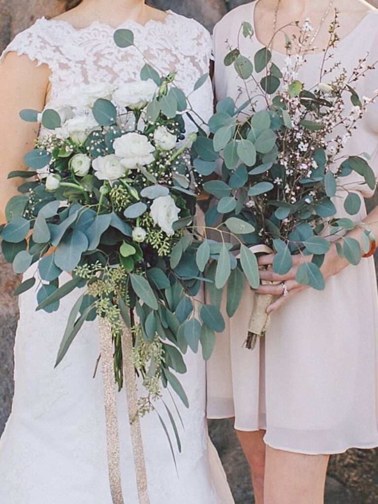 eucalyptus bridesmaid bouquet
