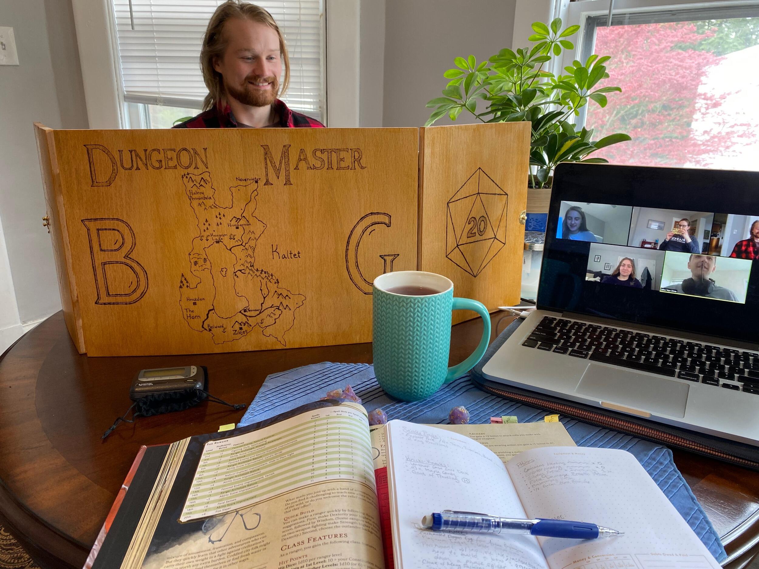 Over the years Ben has introduced Gina to the world of his many (many) friends and vivid fantasy work of D&D...