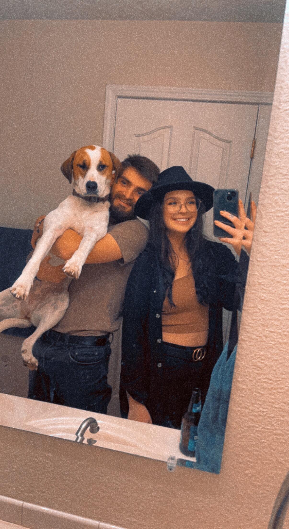 Family photo at a UFC fight night gathering. 