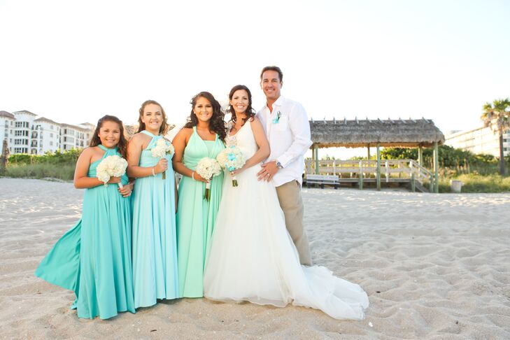 seafoam green wedding dress