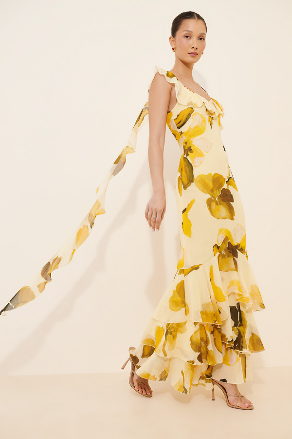 Nuuly yellow wedding guest dresses