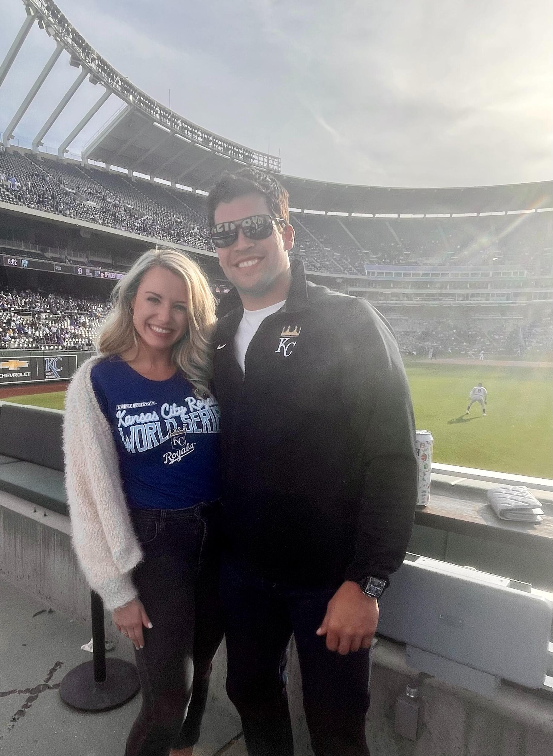 Our first picture together. Kansas City Royals Game.