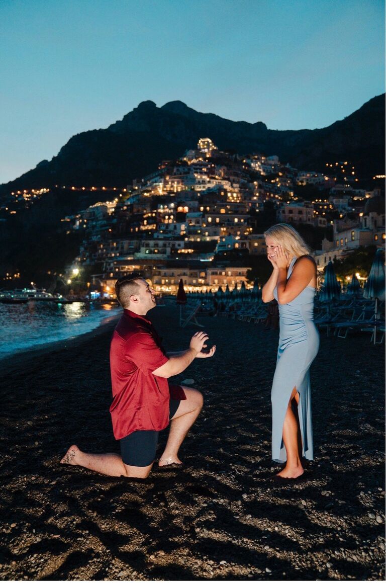 While traveling for Ashley's birthday in Positano, Italy Robert proposed! She said YES! 