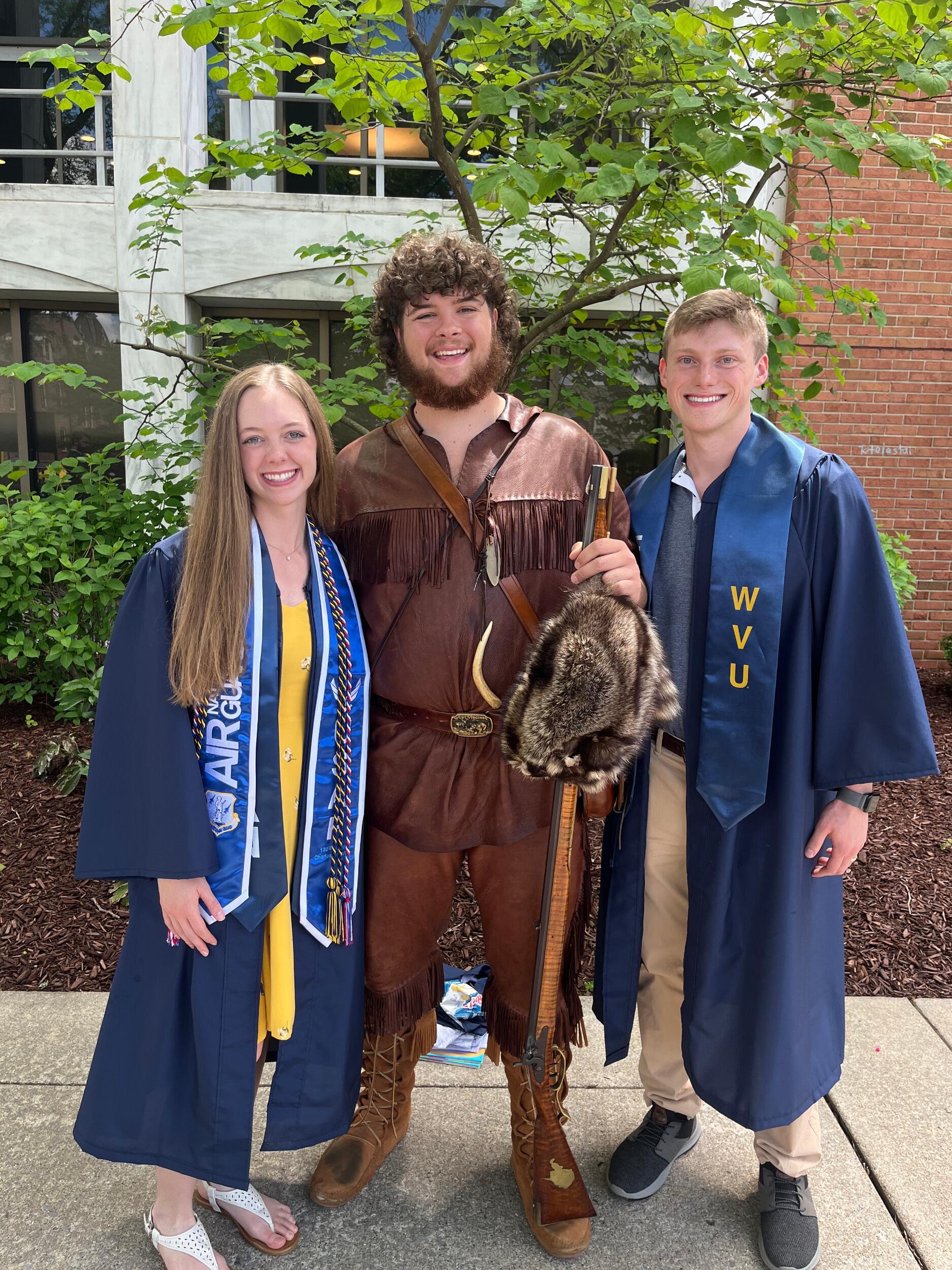 Our photo with the Mountaineer we'll show our kids someday! 