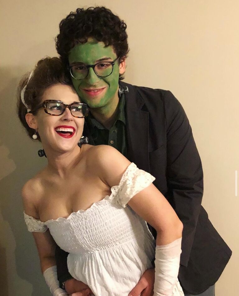 Nick and Cat go as Frankenstein and his bride for Halloween. 