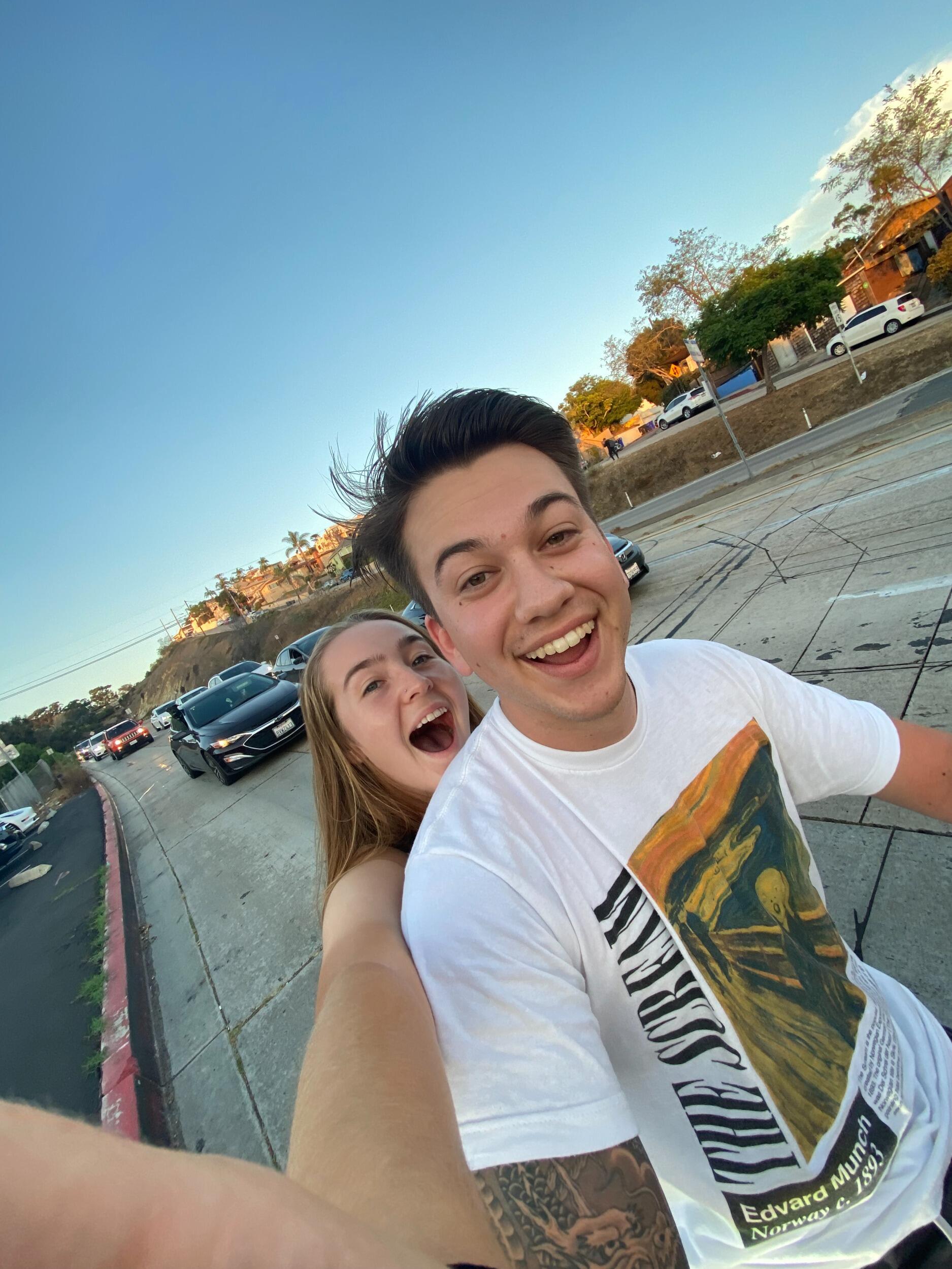 A coincidental hangout with mutual friends ensued