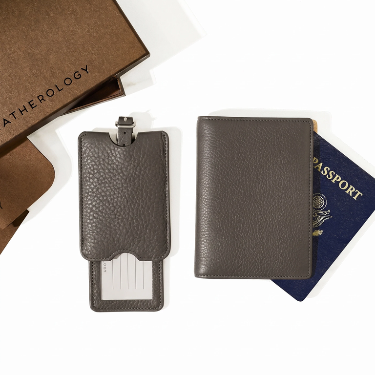 Passport cover and luggage tag set