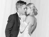 Hailey and Justin Bieber on their wedding day